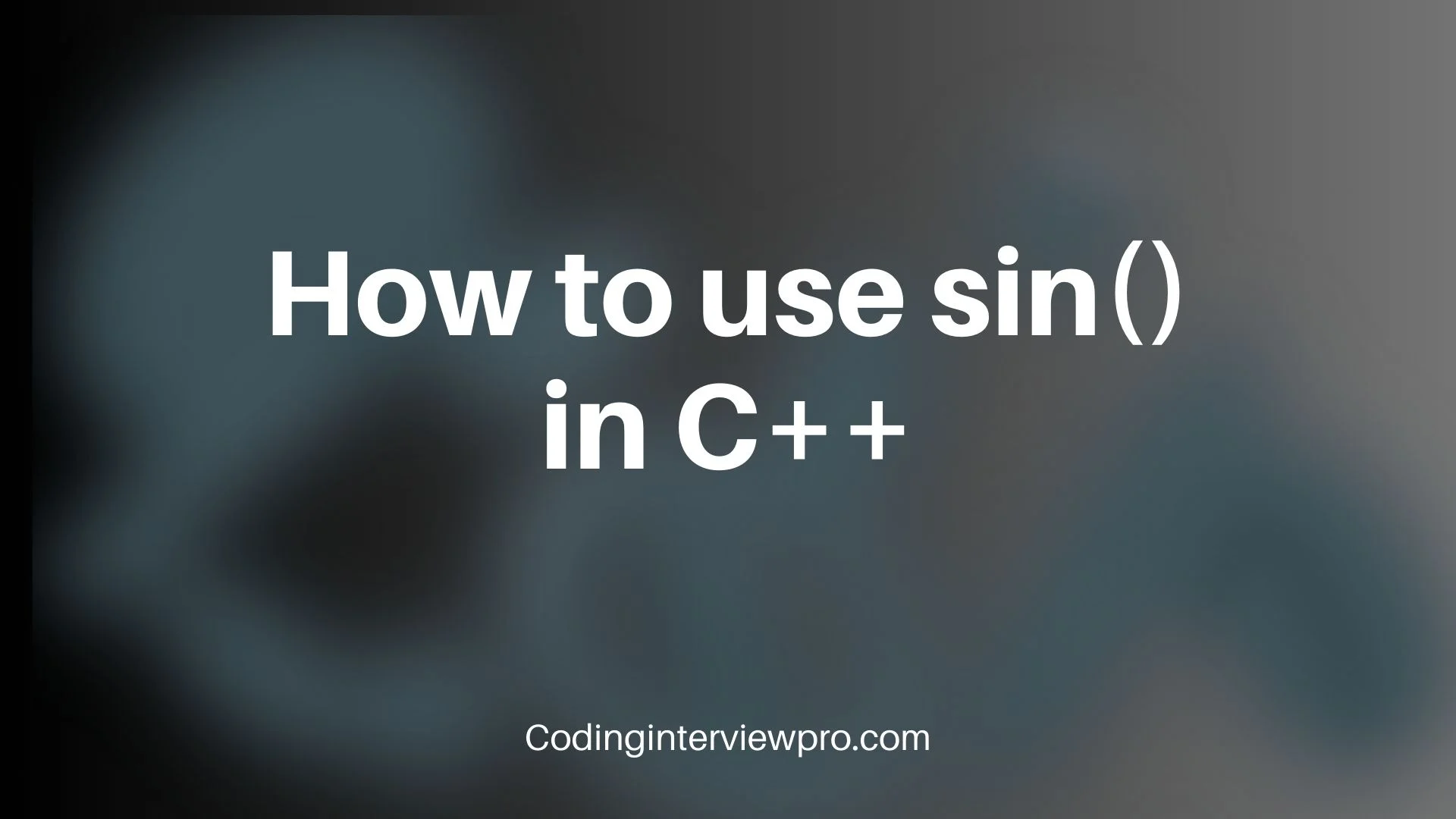 How To Use Sin() In Cpp