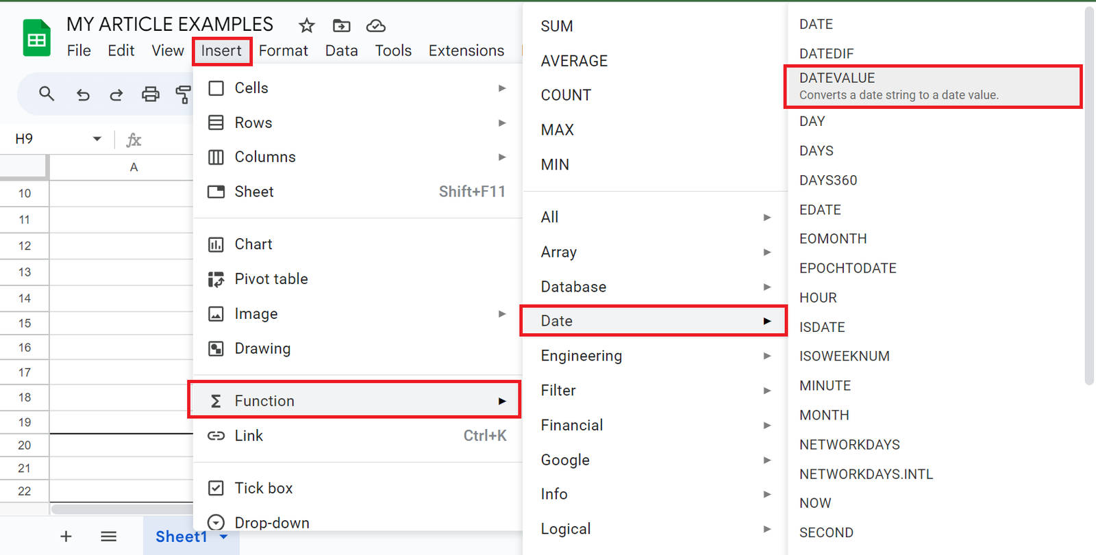 How To Use Datevalue Function In Google Sheets