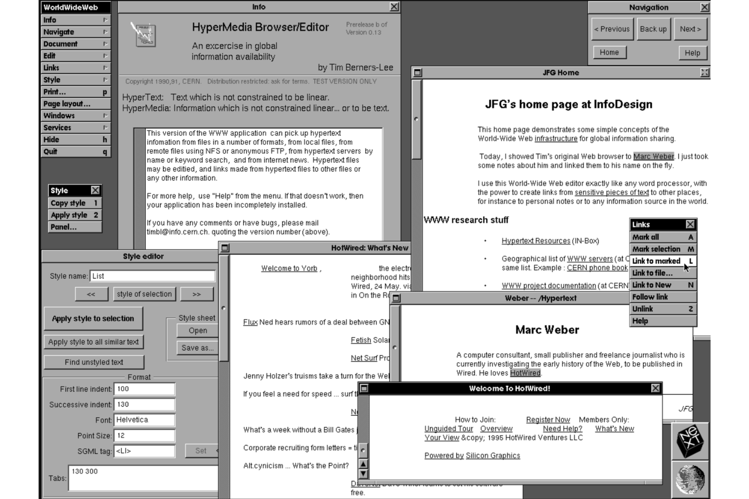 How A Browser Looked Back Then